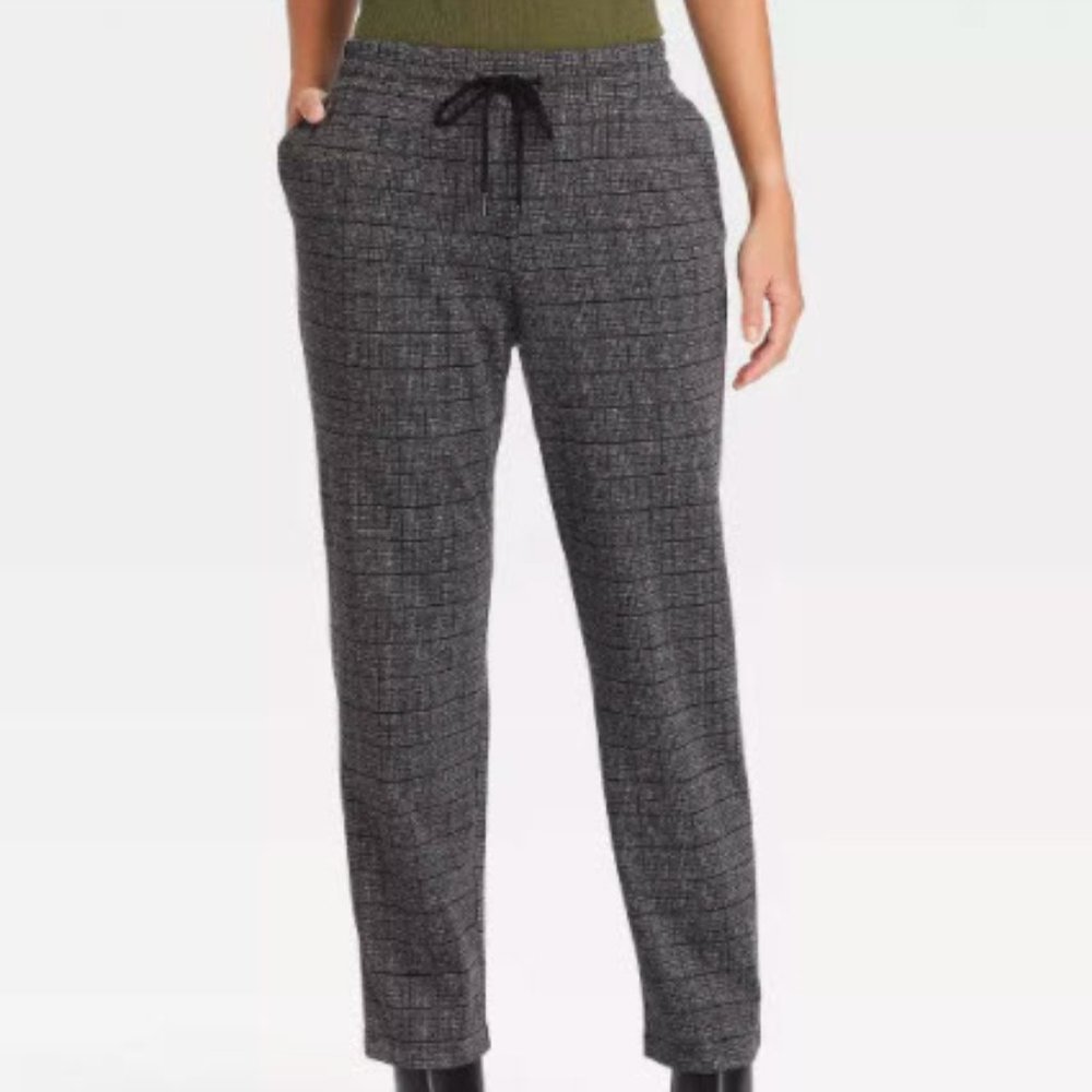 Women's High-Rise Knit Drawstring Ankle Pull-On Pants - A New Day